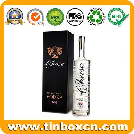 フラッシュ外観のチェイスマットブラックウォッカティンボックス