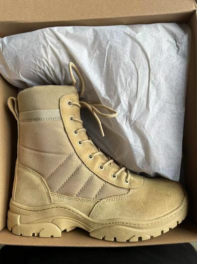 Manufacture Wholesale Military Desert Boots Tactical Combat Boots with Zipper