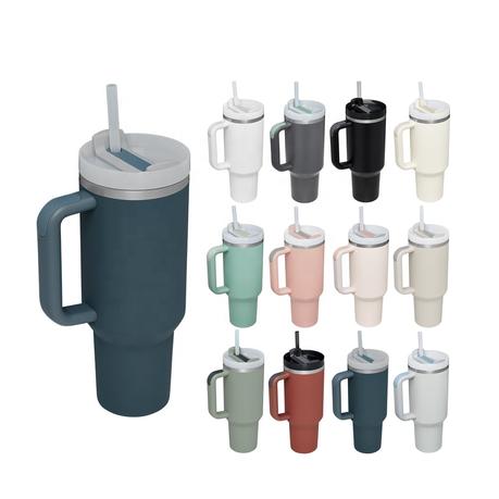 Hot Sale 2024 Custom 40oz Vacuum Stainless Steel Tumbler - Travel Mug with Handle and Straw