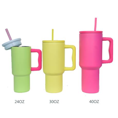 Custom Logo 40oz & 24oz Popular Adventure Tumbler - 30oz Stainless Steel Vacuum Mug with Handle