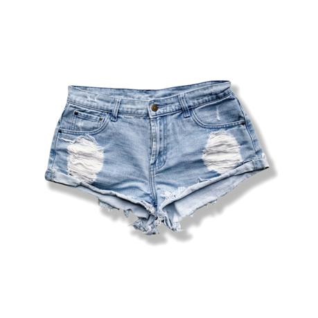 Women's denim mini shorts slim fit raw hem ripped shorts normal size custom denim mini shorts