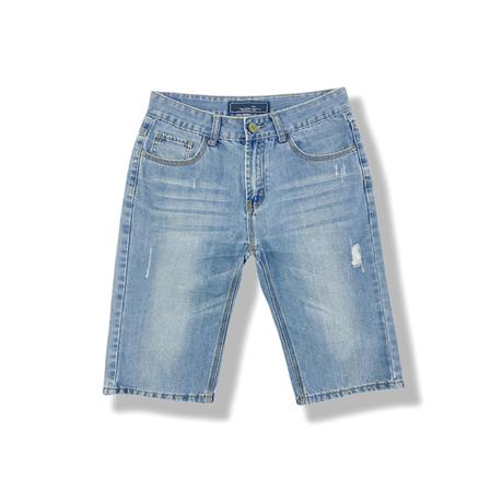 Men's denim shorts straight fit ripped jeans normal size custom men shorts