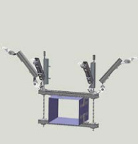Rectangular air duct longitudinal support (L)