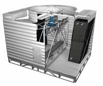 Glass fiber reinforced plastic circular countercurrent cooling tower