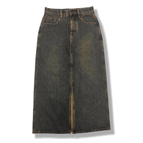 Women's denim skirt special washed colour custom denim skirt
