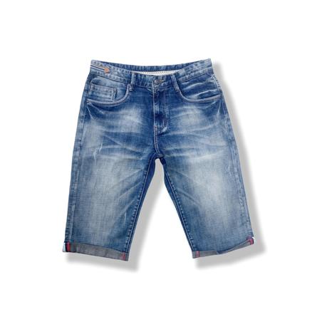 Men's denim shorts scrached effect normal size custom men's shorts