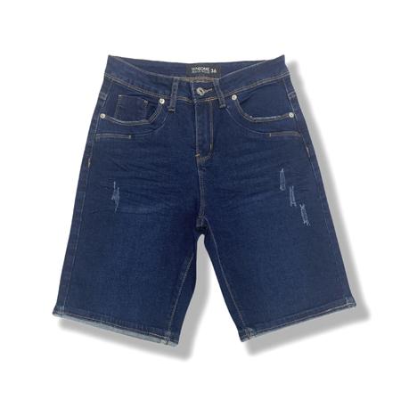 Women's mid denim shorts rolled-up hem shorts custom denim shorts