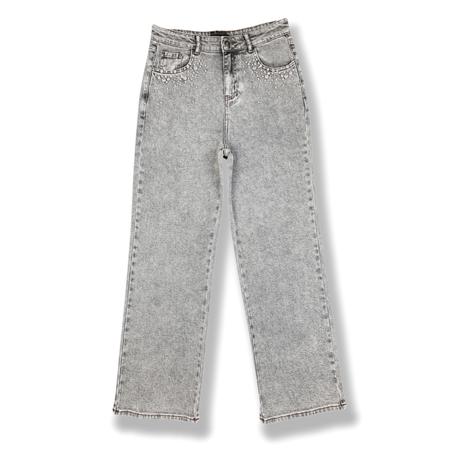 Women's Jeans straight fit beading jeans custom jeans